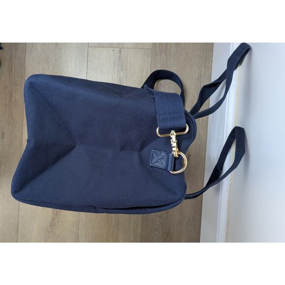 Ralph Lauren Duffle Bag Large Navy Canvas Embroidered Logo Weekend Travel NEW - Picture 7 of 12